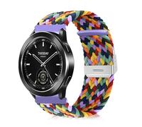 Niboow 22mm Intrecciato Cinturino per Xiaomi Watch S4/Watch S3/Watch S1/Watch S1 Pro/Watch S1 Active, Uomini Donne Sportiva Elastica Nylon Watch Band per Xiaomi Watch 2 Pro/Mi Watch - Colorato