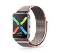 Niboow Cinturino Compatible con Oppo Watch Free, Uomini Donne Ricambio Regolabile Watch Band, Sport Nylon Traspirante Leggero Cinturino Compatible con Oppo Watch Free - Rosa