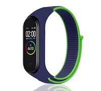 Niboow Cinturino per Xiaomi Mi Band 6/Mi Band 5/Mi Band 4/Mi Band 3/Amazfit Band 5, Nylon Regolabile Cinturini per Xiaomi Mi Band 6/Mi Band 5/Mi Band 4/Mi Band 3/Amazfit Band 5 - Blu/Verde