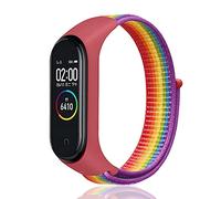 Niboow Cinturino per Xiaomi Mi Band 6/Mi Band 5/Mi Band 4/Mi Band 3/Amazfit Band 5, Nylon Regolabile Cinturini per Xiaomi Mi Band 6/Mi Band 5/Mi Band 4/Mi Band 3/Amazfit Band 5 - Arcobaleno