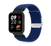 Niboow Intrecciato Cinturino Compatible con Xiaomi Redmi Watch 3, Uomini Donne Sportiva Elastica Nylon Watch Band Cinturino per Xiaomi Redmi Watch 3 (Blu)