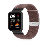 Niboow Intrecciato Cinturino Compatible con Xiaomi Redmi Watch 3, Uomini Donne Sportiva Elastica Nylon Watch Band Cinturino per Xiaomi Redmi Watch 3 (Viola)