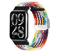 Niboow Intrecciato Cinturino per Xiaomi Smart Band 9 Pro/Xiaomi Smart Band 8 Pro, Sportiva Elastica Nylon Watch Band Cinturino per Xiaomi Redmi Watch 5 / Xiaomi Redmi Watch 4 - Arcobaleno