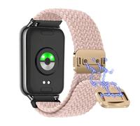 Niboow Intrecciato Cinturino per Xiaomi Smart Band 9 Pro/Xiaomi Smart Band 8 Pro, Uomini Donne Sport Nylon Magnetica Cinturini per Xiaomi Redmi Watch 5 / Xiaomi Redmi Watch 4 - Rosa