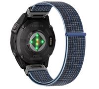 Niboow Nylon Cinturino QuickFit 20mm per Garmin Fenix 8 43mm/Fenix 7S Pro Solar/Epix Pro 42mm, Traspirante Cinturino per Garmin Fenix 7S/Fenix 6S/6S Pro/Fenix 5S/Fenix 5S Plus/Descent Mk2S -Blu