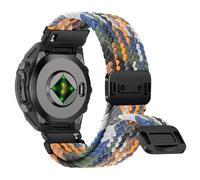 Niboow QuickFit 22mm Intrecciato Cinturino per Garmin Fenix 8/Fenix E 47mm/Fenix 7 Pro/Fenix 7/Fenix 6/Fenix 6 Pro, Traspirante Nylon Cinturini per Garmin Descent G2/Tactix 8 47mm - Arcobaleno