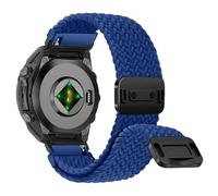 Niboow QuickFit 22mm Intrecciato Cinturino per Garmin Fenix 8/Fenix E 47mm/Fenix 7 Pro/Fenix 7/Fenix 6/Fenix 6 Pro, Traspirante Nylon Cinturini per Garmin Descent G2/Tactix 8 47mm - Blu