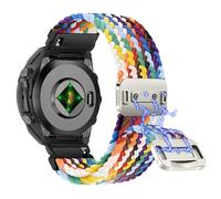 Niboow QuickFit 22mm Intrecciato Cinturino per Garmin Fenix 8/Fenix E 47mm/Fenix 7 Pro/Fenix 7/Fenix 6/Fenix 6 Pro, Traspirante Nylon Cinturini per Garmin Descent G2/Tactix 8 47mm - Multicolore