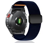 Niboow QuickFit 22mm Nylon Cinturino per Garmin Fenix 8/Fenix E 47mm/Fenix 7 Pro/Fenix 7/Fenix 6/Fenix 6 Pro, Traspirante Elastico Sportivo Cinturini per Garmin Descent G2/Tactix 8 47mm - Blu