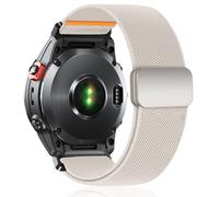 Niboow QuickFit 22mm Nylon Cinturino per Garmin Fenix 8/Fenix E 47mm/Fenix 7 Pro/Fenix 7/Fenix 6/Fenix 6 Pro, Traspirante Elastico Sportivo Cinturini per Garmin Descent G2/Tactix 8 47mm - Bianco