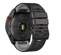 Niboow QuickFit 26mm Cinturino per Garmin Fenix 8 51mm/Fenix 7X Pro Solar/Fenix 7X/Fenix 6X/Fenix 6X Pro/Fenix 5X Puls, Silicone Sportivo Cinturini per Garmin Enduro 3/Epix 2 Pro 51mm - Nero/Grigio