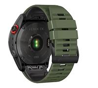 Niboow QuickFit 26mm Cinturino per Garmin Fenix 8 51mm/Fenix 7X Pro Solar/Fenix 7X/Fenix 6X/Fenix 6X Pro/Fenix 5X Puls, Silicone Sportivo Cinturini per Garmin Enduro 3/Epix 2 Pro 51mm - Nero/Verde