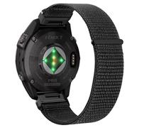 Niboow QuickFit - Cinturino in nylon, 22 mm, per Garmin Fenix 8/7/6/5, Epix 2 Pro, 47 mm, compatibile con Fenix E, Pro Solar, Plus, GPS, colore: nero