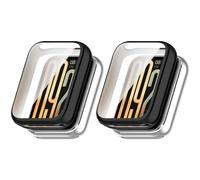 Niboow TPU Cover [2 Pezzi] per Xiaomi Smart Band 9 Pro (Nero+Nero) | Delicato, Resistente ai Graffi, Antiurto, Paraurti per Orologio, Morbida Protezione Custodia per Xiaomi Mi Band 9 Pro