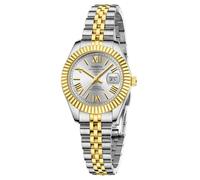 NIBOSI Orologio da donna analogico al quarzo, impermeabile, orologio da polso da donna con data, delicato oro, alla moda, lussuoso, in acciaio inox, per polsi piccoli, design elegante, orologi da