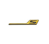 NIBOTT 3D ABS Cromato Nero Giallo Rosso Auto Baule Posteriore Distintivo Logo GT RSC Emblema Adatto for Mercedes AMG GTR GTC GTS C190 Adesivi for Auto(Black Yellow S)
