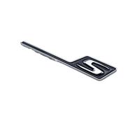 NIBOTT 3D ABS Cromato Nero Giallo Rosso Auto Baule Posteriore Distintivo Logo GT RSC Emblema Adatto for Mercedes AMG GTR GTC GTS C190 Adesivi for Auto(Black Silver S)