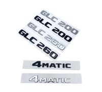 NIBOTT 3D ABS Cromato Nero Lettere GLC260 GLC300 GLC350 GLC220d GLC350e 4Matic Emblema Adatto for Mercedes Benz GLC X253 Bagagliaio di Un'auto Logo adesivo (Color : Silver, Size : GLC220d)