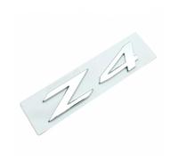 NIBOTT 3d ABS Cromato Nero Z4 Logo Lettere Auto Baule Posteriore Del Distintivo Dell'emblema Della Decalcomania Misura for BMW Z4 E85 E89 Z4 adesivo Accessori (Color : Chrome)