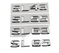 NIBOTT 3D ABS Lettere cromate Car Rear Trunk Badge SL43 SL55 SL63 SL65 Emblema Logo adatto for Mercedes SL AMG R230 R290 R231 Accessori auto (Color : Chrome Silver, Size : SL55)