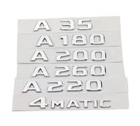 NIBOTT 3D ABS Lettere cromate for adesivi for auto Emblema del bagagliaio posteriore adatto for Mercedes A35 A45 AMG A180d A200 A220 A250 A260 W176 W177 Accessori (Color : Chrome Silver(17-22), Size