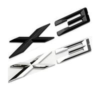 NIBOTT 3D ABS Nero Chrome Lettere for auto Baule posteriore Distintivo X3 Logo adatto for BMW X3 F25 Adesivo Emblema X3 E83 F25 G01 Lettering Accessori (Color : Chrome Silver, Size : 2018-2022)