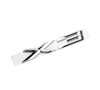 NIBOTT 3D ABS Nero Chrome Lettere for Auto Baule Posteriore Distintivo X3 Logo Adatto for BMW X3 F25 Adesivo Emblema X3 E83 F25 G01 Lettering Accessori(Chrome Silver,2009-2017)