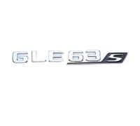 NIBOTT 3D ABS Nero Parafango Auto Decalcomania V8 BITURBO Tronco Posteriore Emblema Adesivo Logo GLE63S Distintivo Adatto for Mercedes AMG GLE 63 S W167 W166 C292(Black Silver)