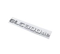 NIBOTT 3D Chrome Lettere Nere GLC300de GLC300e GLC350e GLC400e 4Matic Emblema Adatto for Mercedes Benz GLC X253 Bagagliaio di Un'auto Logo Adesivo (Color : GLC300de-01, Size : Silver)