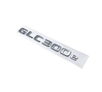 NIBOTT 3D Chrome Lettere Nere GLC300de GLC300e GLC350e GLC400e 4Matic Emblema Adatto for Mercedes Benz GLC X253 Bagagliaio di Un'auto Logo Adesivo (Color : GLC300e-01, Size : Silver)