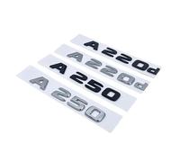 NIBOTT Lettere 3D A180 A200 A220 A250 A260 A180d A220d 4Matic ABS Emblema adatto for Mercedes Benz A W176 W177 Bagagliaio di un'auto posteriore Logo adesivo (Color : Silver, Size : A180d)