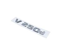NIBOTT Lettere 3D V250d V300d NIGHT EDITION ABS Emblema adatto Fit For Mercedes Benz Classe V W447 Distintivo dell'auto Targhetta Logo Adesivo (Color : Silver V250d)