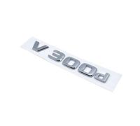 NIBOTT Lettere 3D V260L V220d V250d V300d Night Edition Emblema Adatto for Mercedes Adatto for Benz V W447 Distintivo Auto Targa Bagagliaio Logo Adesivo(Silver V300d)