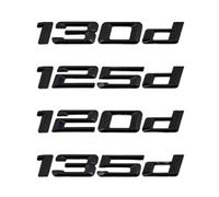 NIBOTT Lettere Cromate 120d 130d 125d 135d 118d Misura for BMW Serie 1 E87 E81 E82 E87 E88 F20 F21 Bagagliaio di Un'auto Posteriore Emblema Logo Adesivo Distintivo(Matte Black,125d)