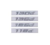 NIBOTT Lettere for auto cromate 3D adatte for BMW 116d 118d 120d 130d 135d 218d 220d 240d F20 E87 F22 F23 Tronco Emblema Logo Adesivi Accessori (Color : Chrome Silver, Size : 118d)
