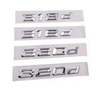NIBOTT Lettere for auto cromate 3D adatte for BMW 320d 316d 318d 325d 330d 335d Logo E46 F31 E90 F30 G20 E91 Lettering Emblem Sticker Accessori (Size : 2018-2023, Color : 318d)