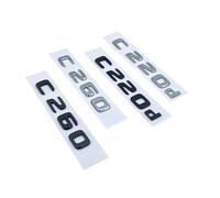 NIBOTT Lettere Nere Lucide 3D C180 C200 C220d C250d C260 C300d 4Matic ABS Emblema Adatto for Mercedes Adatto for Benz W205 Coupe Adesivo for Logo del Bagagliaio dell'auto(Glossy Black,4Matic)
