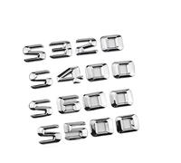 NIBOTT Logo 3D ABS cromato S320 S350 S400 S450 S500 S550 S580 S600 Lettere dell'emblema Distintivo del bagagliaio di un'auto adatto for Mercedes S W222 W223 Accessori (Color : Chrome 14-16, Size : S