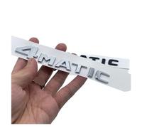 NIBOTT Misura for Mercedes Benz ABCEGS ML SL CL GLA CLA Classe AMG 4MATIC 4 MATIC Tronco Cromato Nero Opaco Lettere Emblema Distintivo adesivo (Color : Silver)