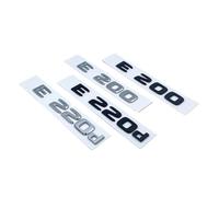 NIBOTT Nero Silve Lettere E200 E260 E300 E400 E220d E350e E300de 4Matic ABS Emblema Misura for Mercedes Benz W213 Bagagliaio di Un'auto Logo adesivo (Color : Silver, Size : E220d)