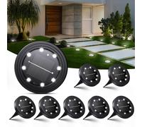 NIBSHOOM 8 Pezzi Luci Solari da Giardino IP68 Impermeabili Faretti Solari a Led