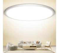 NIBSHOOM Plafoniera LED Soffitto 4000K,24W/2400LM Plafoniere da Soffitto, Plafoniera Bagno ultrasottile IP44 Impermeabile Rotonda,Luce Lampada LED Soffitto Moderno per Cucina Camera da Letto,Ø300*17mm