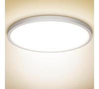 NIBSHOOM Plafoniera LED Soffitto, Lampadario Soffitto 24W, 4000K Lampada Luce Moderna per Camera da Letto, Bagno, Cucina, Soggiorno, Ufficio, Balcone, 2400LM, Bianco Naturale, Ø30cm