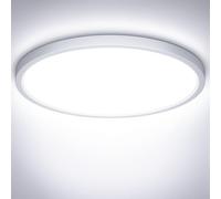 NIBSHOOM Plafoniera LED Soffitto, Lampadario Soffitto 24W, 6500K Lampada Luce Moderna per Camera da Letto, Bagno, Cucina, Soggiorno, Ufficio, Balcone, 2400LM, Bianco Naturale, Ø30cm