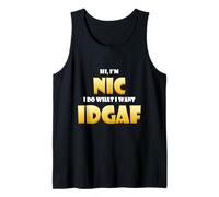 Nic Costume IDGAF Meme Personalized First Name Nick Joke Canotta