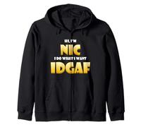 Nic Costume IDGAF Meme Personalized First Name Nick Joke Felpa con Cappuccio