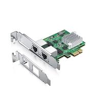 NIC PCIe da 2,5 Gbase-T con chip Realtek RTL8125, scheda di rete da 2,5 GB, 2500/1000/100 Mbps, doppie porte RJ45, PCIe X1, scheda Ethernet per Windows/Windows Server/Linux