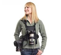 Nicama Tracolla Doppia Fotocamera, Cinghia per 2 Fotocamere, Fotografo Vest con Guscio Laterale per Canon Nikon Sony Pentax Sigma Panasonic Olympus DSLRS