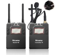 Nicama WLM8 UHF Wireless Lavalier microfono per fotocamera DSLR Nikon Sony Camcorder (TX+RX) (WLM8 TX+RX)
