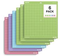 NICAPA 30,5 cm x 30,5 cm tappetino da taglio per Cricut Maker 3/Explore 3/Air 2/Air, 6 pezzi Light/Standard/Strong/FabricGrip taglia tutto, dalla carta delicata ai materiali speciali più pesanti